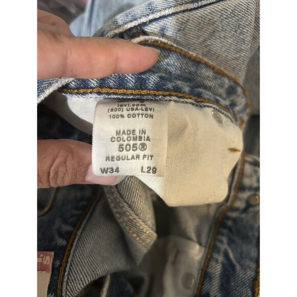 Vintage 2000’s Levi’s 505 Light Wash Straight Fit Jeans Men’s Size 34x29 Y2K - Picture 5 of 8
